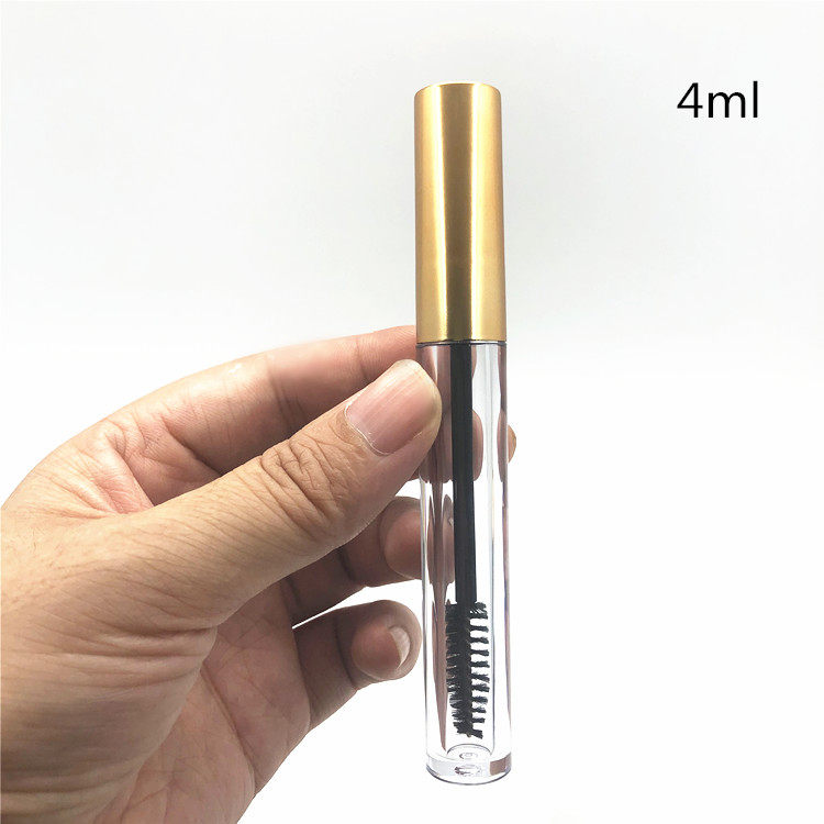 少量印刷 DIY睫毛膏营养液空瓶子金色睫毛雨衣瓶 眼线液胶水管4ml