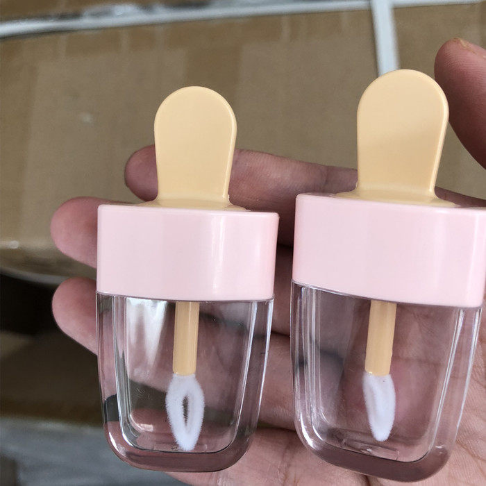 可爱雪糕唇釉管DIY手工唇釉空管 粉色冰淇淋唇彩分装瓶个性唇油瓶
