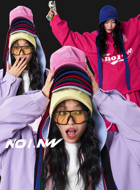 NO1NW滑雪毛线帽百搭保暖单板双板多巴胺彩色男女款