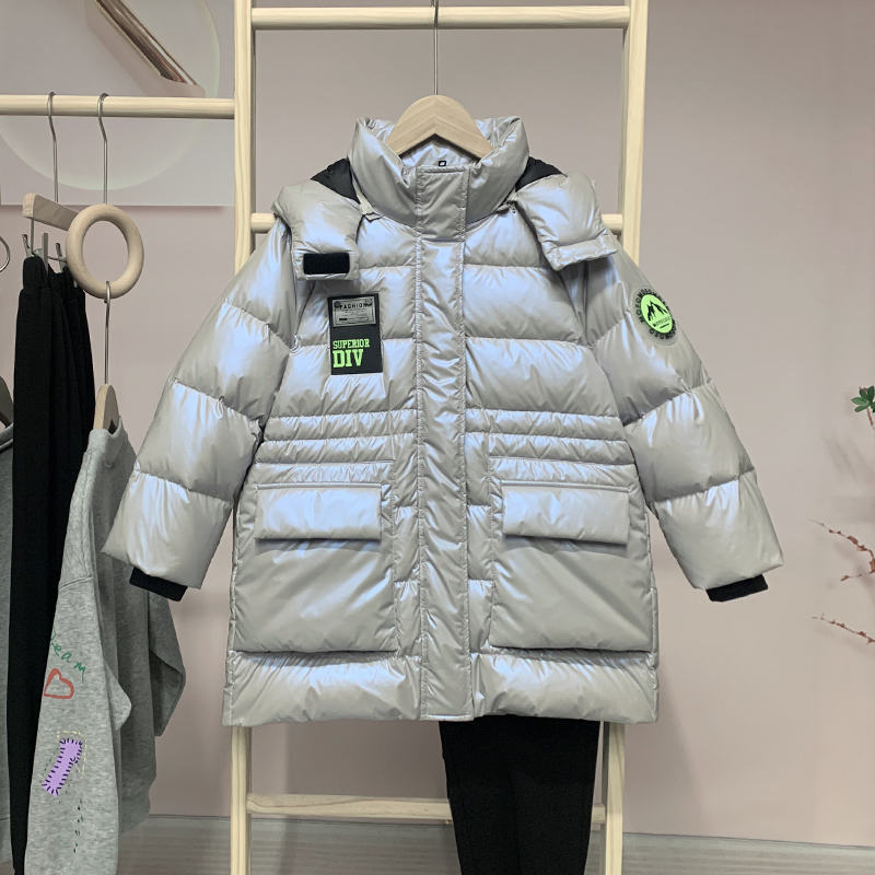 禾雪三防中长款加厚中大童羽绒服