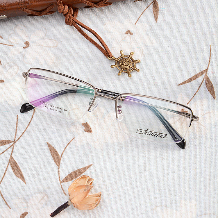 施洛华眼镜架半框纯钛男女近视