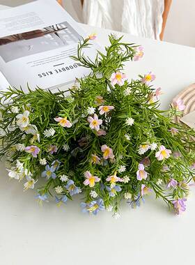 仿真假花塑料插花束客厅摆设电视柜盆栽摆件餐桌塑料装饰花