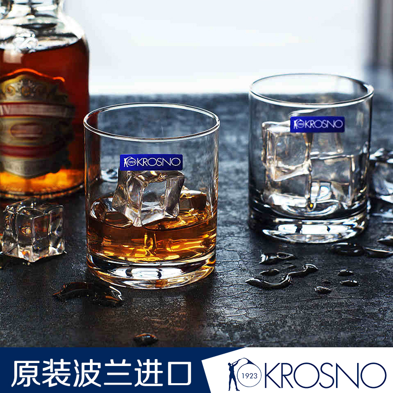 波兰进口冰威士忌杯烈酒杯洋酒杯水杯金酒无铅晶质直身杯krosno杯