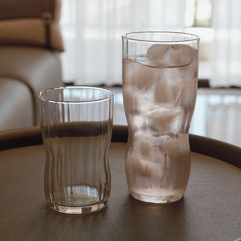 libbey无铅玻璃家用水杯条纹