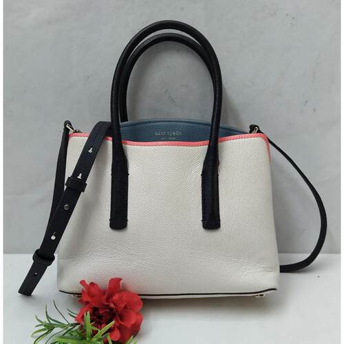 kate spade New York Margaux白色荔枝皮双Handles两用包