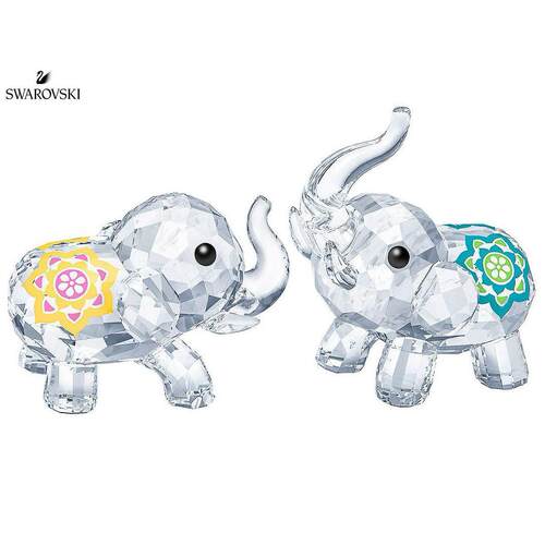 SWAROVSKI施华洛世奇Pair Of幸运Elephants水晶雕像5428004