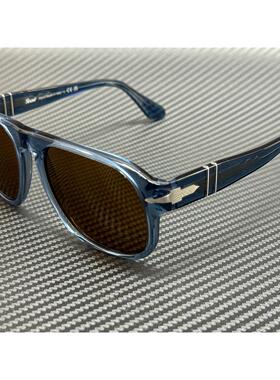 Persol PO3310S 121833透明海军蓝棕色中性57 mm太阳眼镜