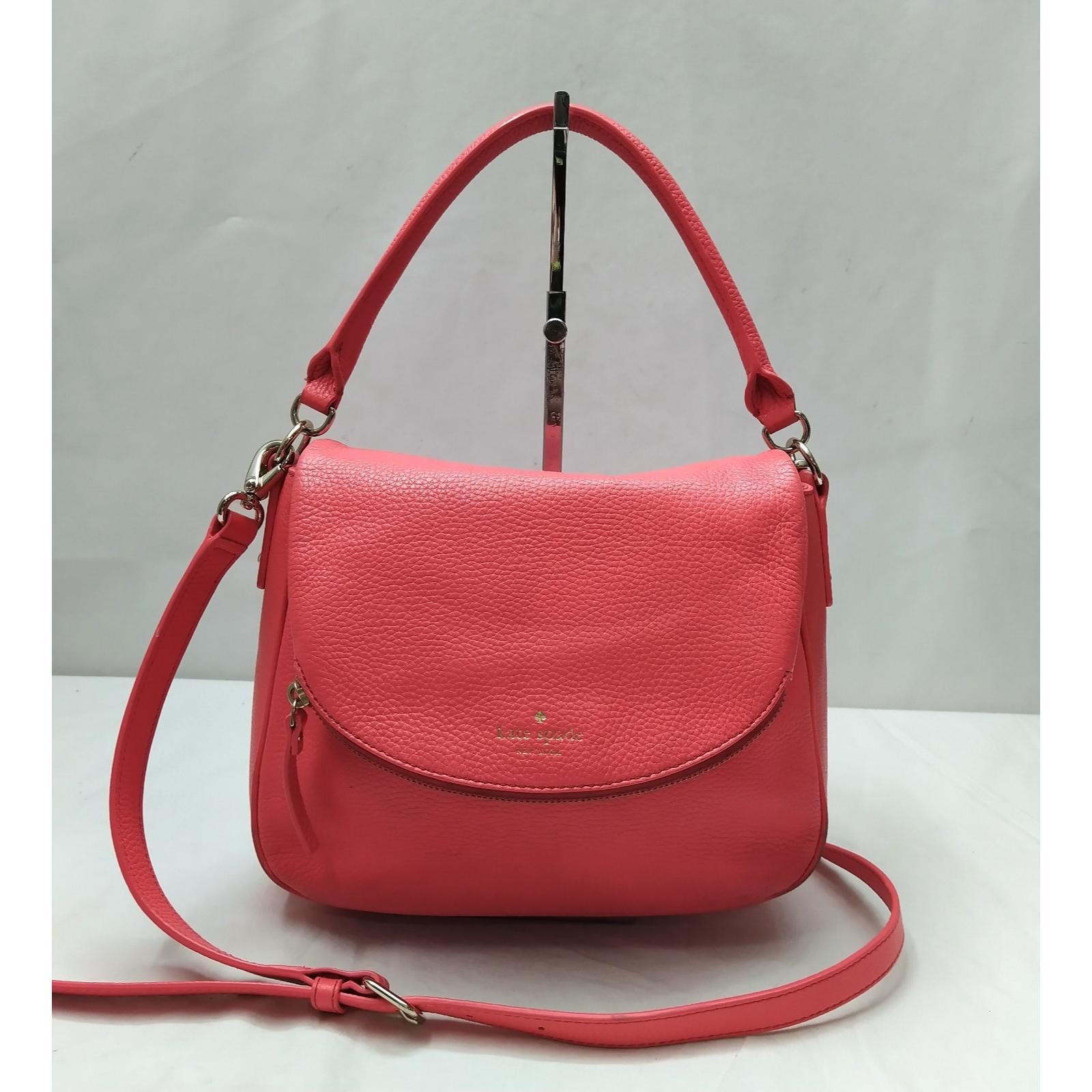 kate spade new york通用款女包红色真皮Zipper翻盖Closure