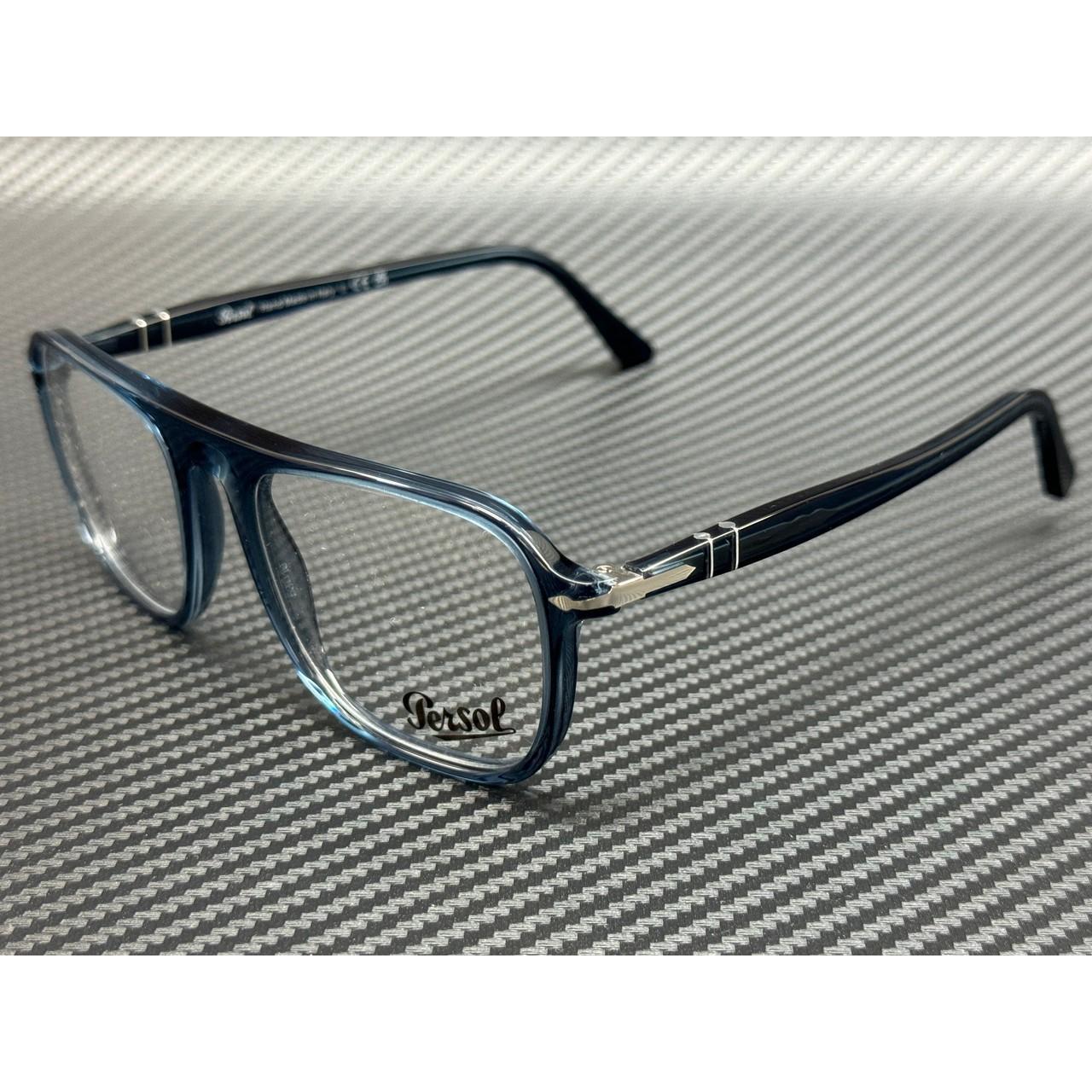 Persol PO3359V男女眼镜架1197 JACQUES透明蓝色中性53 mm