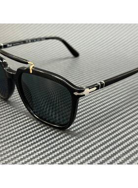 Persol PO0203S 95 3R黑色蓝色偏光中性57 mm太阳眼镜