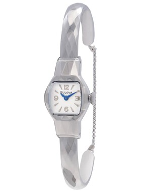 美国代购Bulova宝路华American Girl石英白色表盘女士手表96L333