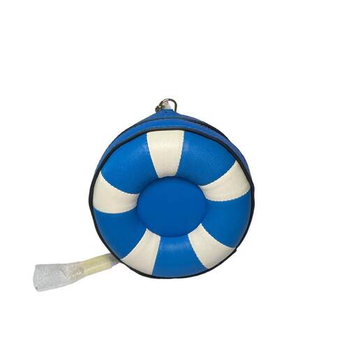 Kate Spade Pool Float零钱包蓝色白色真皮Splash