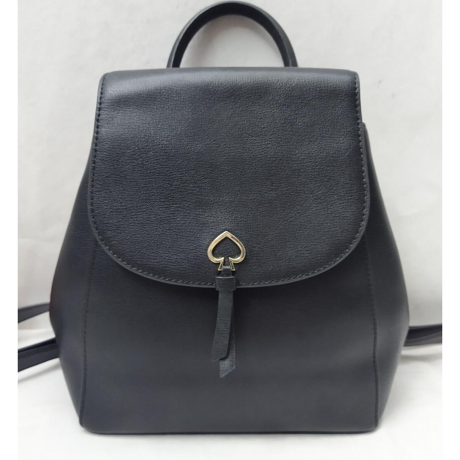 kate spade new york通用款女包小袋黑色真皮Pushlock翻盖