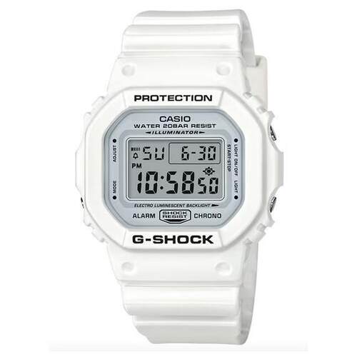 CASIO卡西欧G SHOCK DW 5600WW 7 DW5600WW白色数字手表