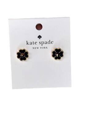 Kate Spade New York花studs黑色耳环