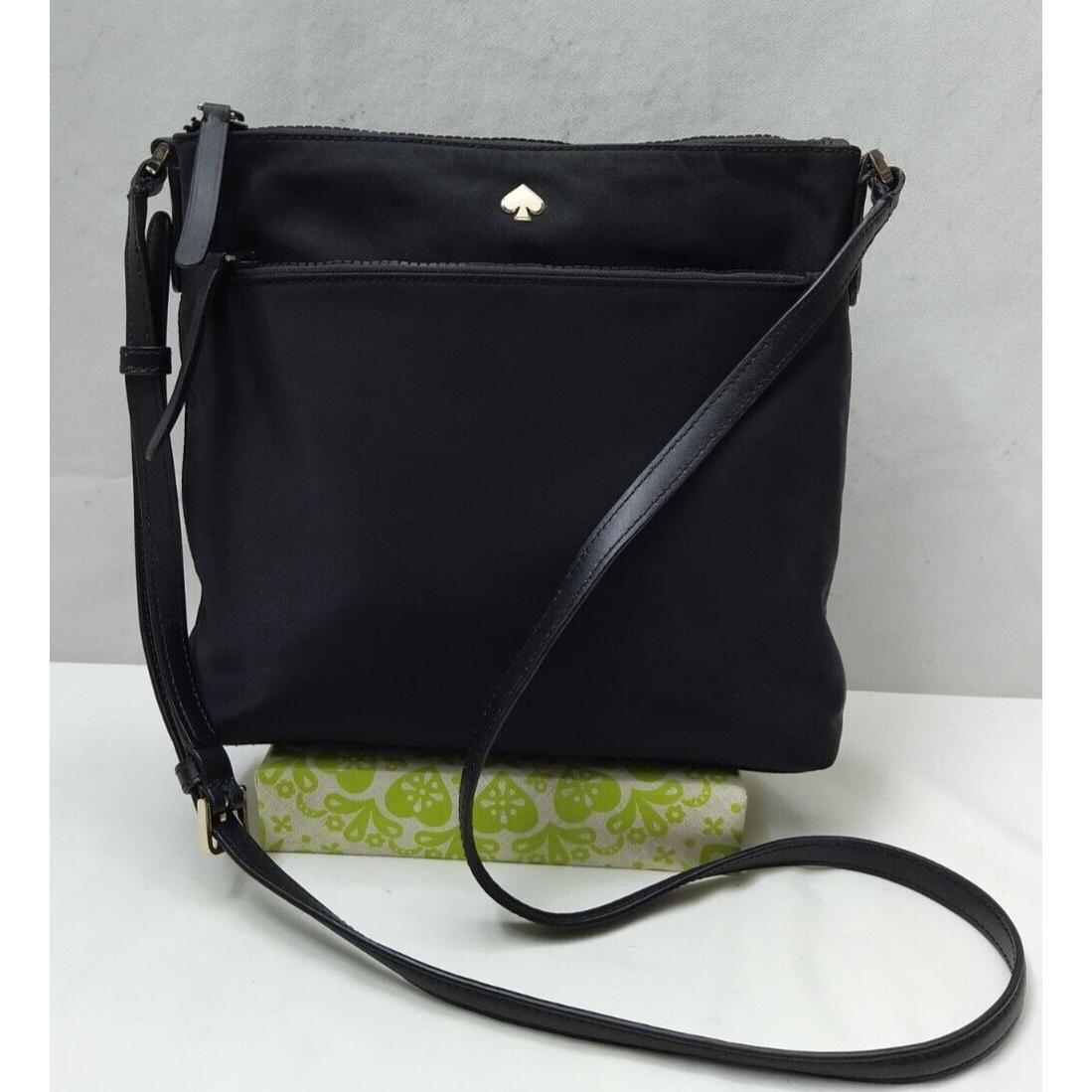 kate spade new york通用款女包小袋Back尼龙黑色真皮Trim