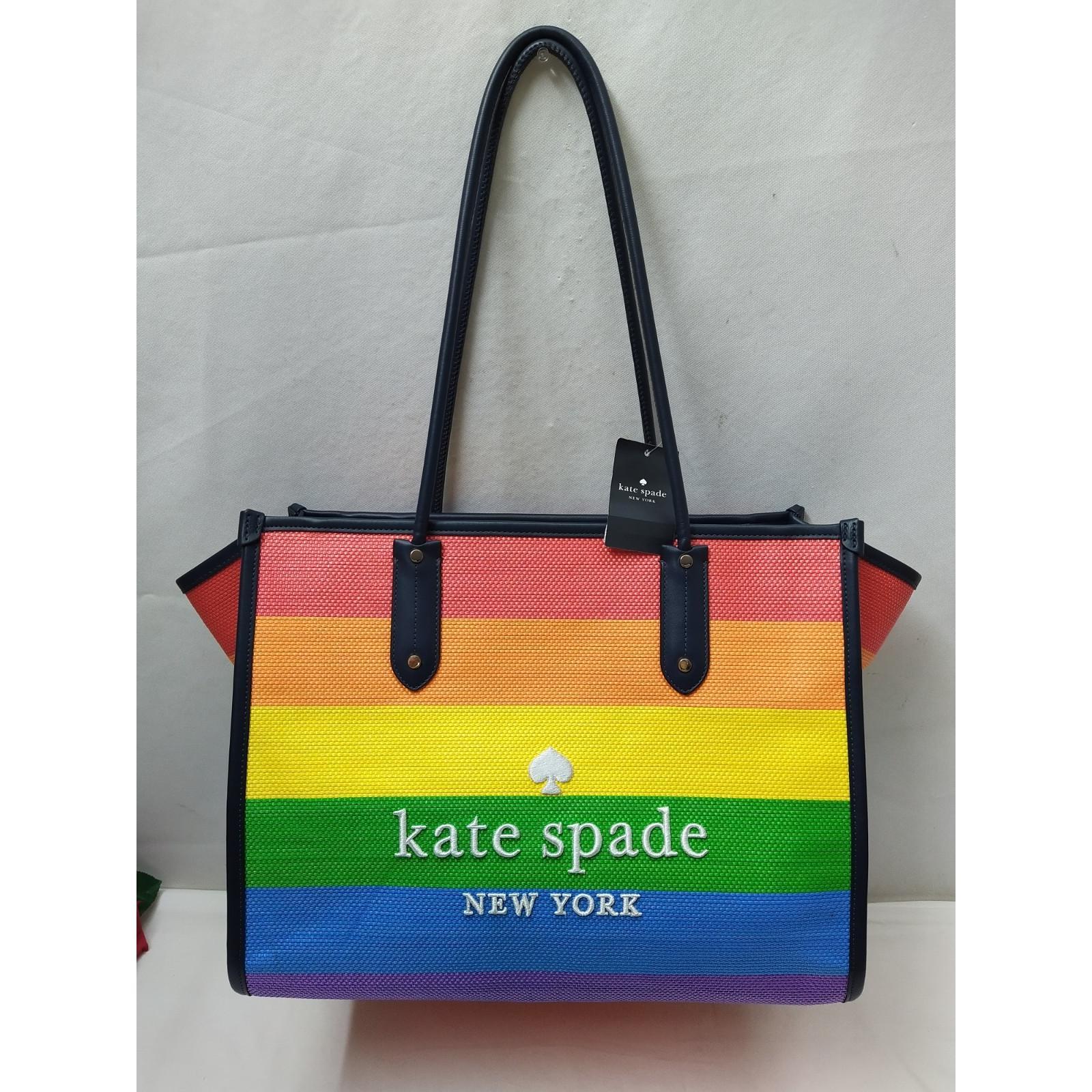 kate spade new york通用款女包Ella All Love多色条纹大号