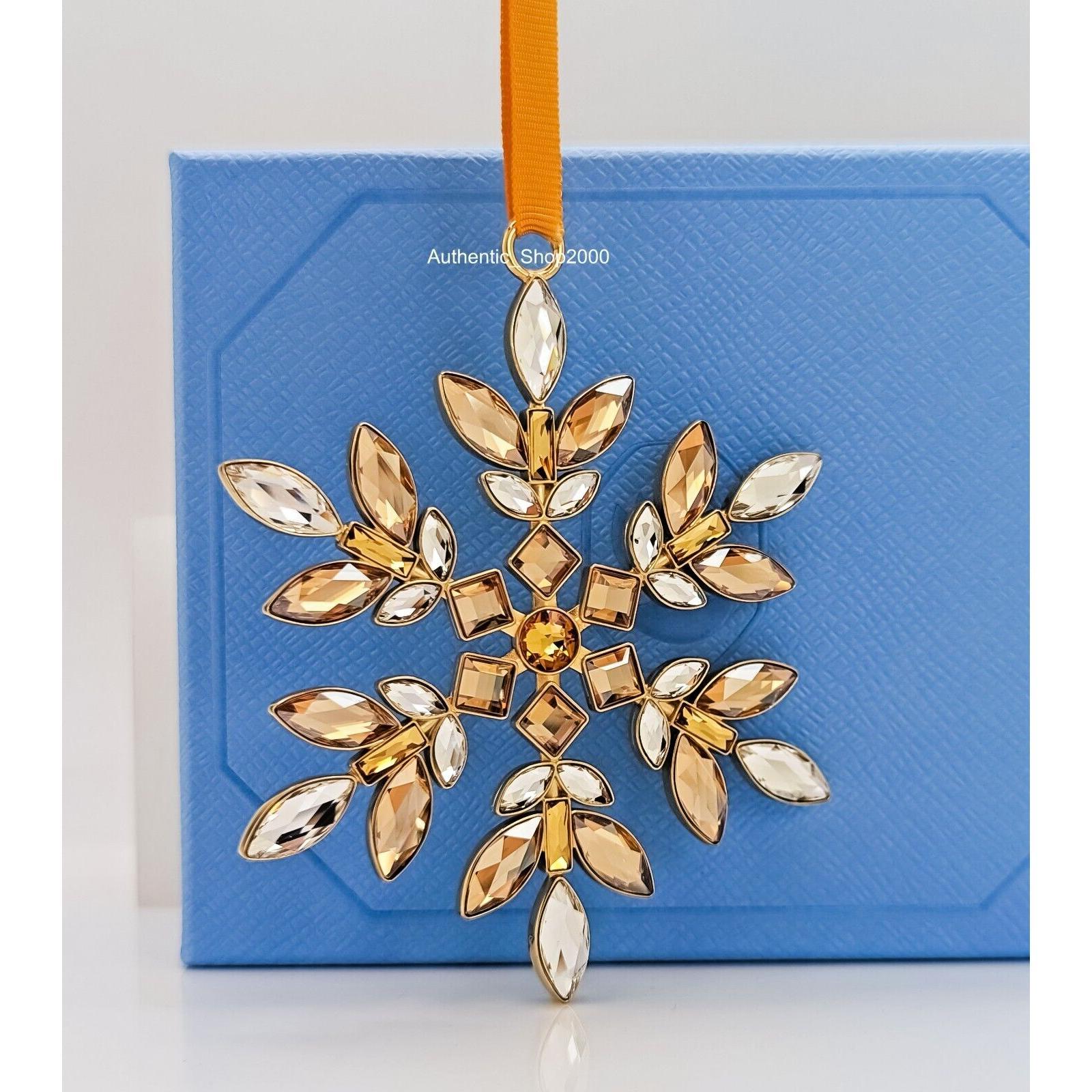 施华洛世奇Swarovski Adult摆件水晶黄的100黄色雪花Gema