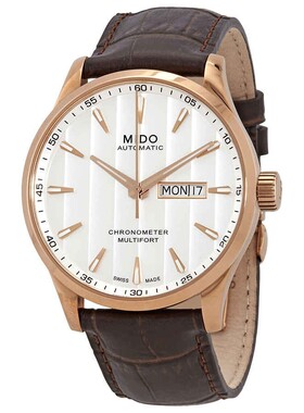 美国代购美度Mido M0384313603100男手表Multifort自动机械白色表