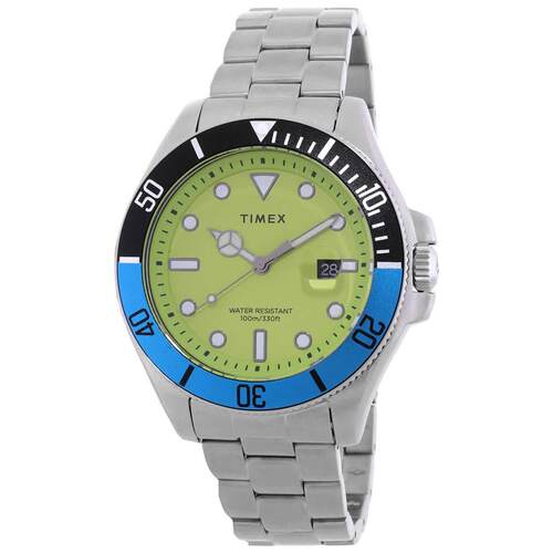 天美时Timex TW2V65300男手表Harborside Coast石英绿色