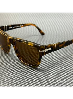 Persol PO3348S 121033棕色棕色中性55 mm太阳眼镜