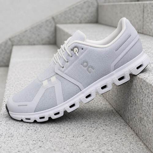 On Cloud 5 10060女运动鞋灰色跑步Glacier白色3WF10060070