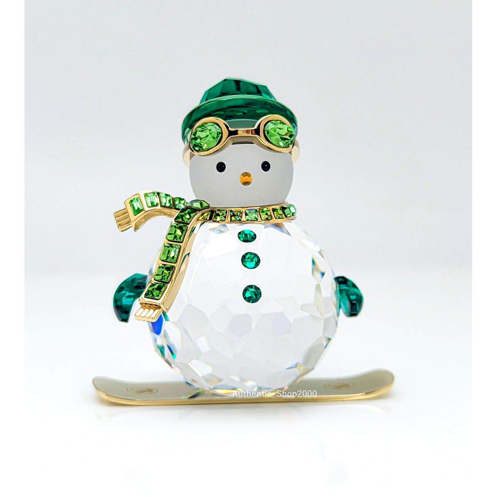 施华洛世奇Swarovski 5687168 Adults摆件Snowman水晶绿色
