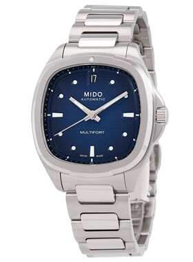 美国代购Mido美度Multifort TV自动机械蓝色表盘手表M04930711041