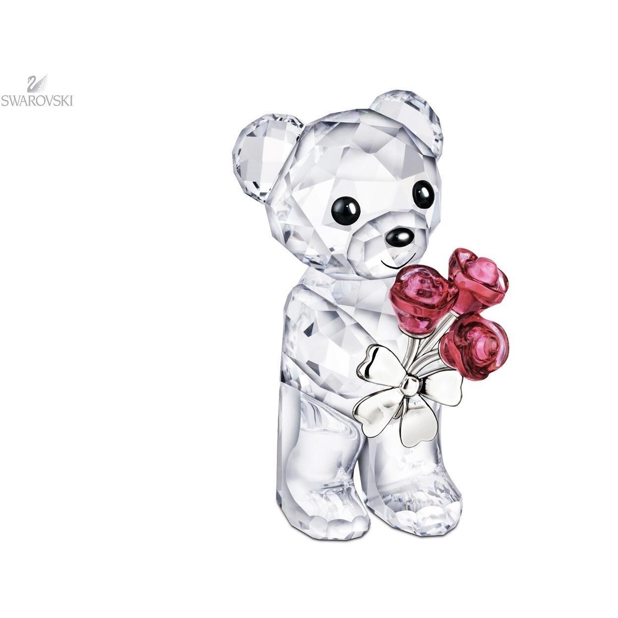 SWAROVSKI施华洛世奇克里斯熊红色Roses You水晶雕像1096731