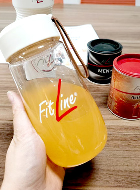 FitLine定制水杯摇摇杯/PM德国营养素果汁杯食品级PC塑料杯带刻度