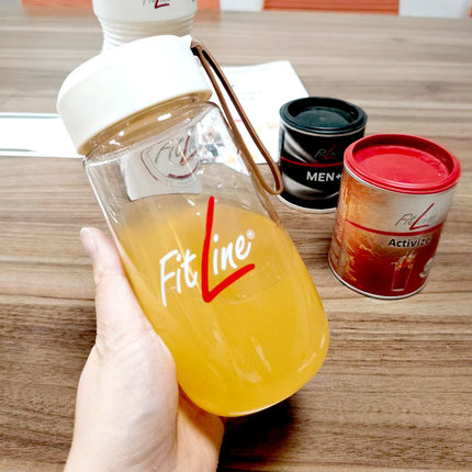 FitLine定制水杯摇摇杯/PM德国营养素果汁杯食品级PC塑料杯带刻度
