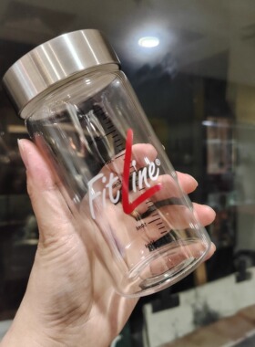 定制FitLine玻璃杯德国PM营养素果汁杯高硼硅玻璃随手小水杯350ml