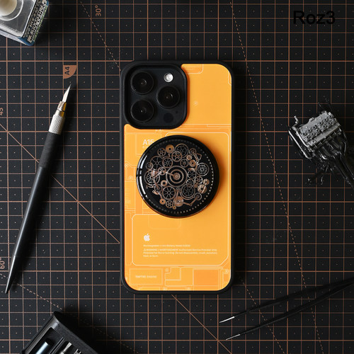 Roz3黄电路板磁吸iPhone手机壳