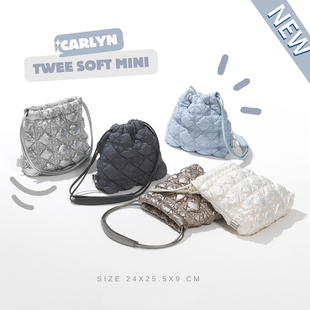 韩国正品carlyn twee soft mini新款迷你云朵包轻便柔软手提包