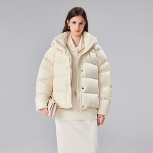 RV-AW95白鹅绒运动时尚年轻宽松休闲感短款女装羽绒服81031