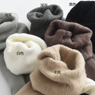 秋冬新款保暖磨毛薄绒女童连裤袜竖条纹纯色百搭儿童打底裤袜