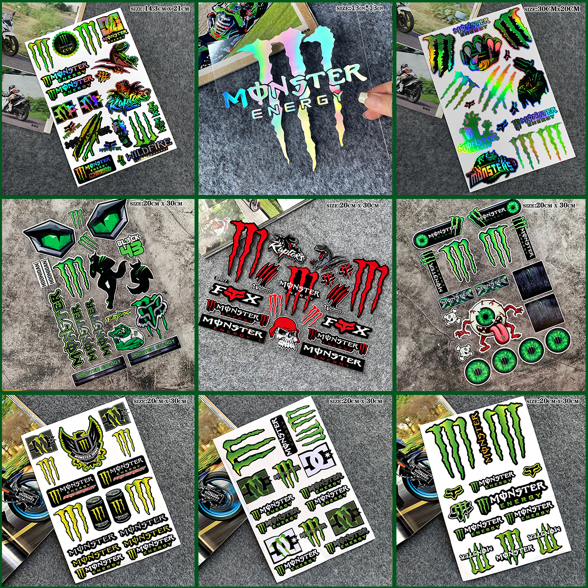 魔爪贴纸头盔摩托车电动车汽车改装饰车身鬼爪防水版画贴花