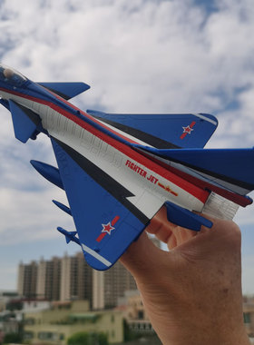 歼10表演机模型J10合金歼十战斗机飞机军事摆件珠海航展礼品玩具