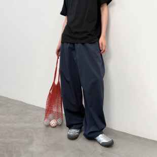 咆哮野兽 藏蓝色轻薄阔腿裤 美式 roaringwild 长裤 arch 工装 男