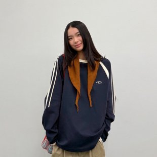 长袖 roaringwild 咆哮野兽藏蓝色t恤复合领上衣潮牌美式 arch 男