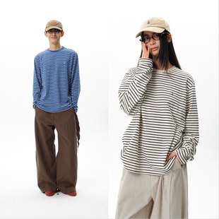 基础长袖 arch 徽标刺绣条纹打底衫 T恤男 咆哮野兽 roaringwild