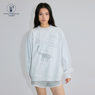 长袖 arch咆哮野兽灰色休闲宽松上衣印花美式 卫衣男 roaringwild