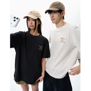 基础印花宽松上衣tee圆领短袖 roaringwild 咆哮野兽 arch T恤男