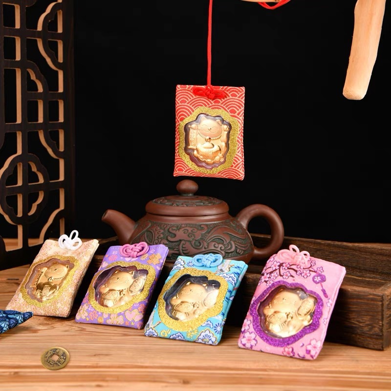 周家同款猫锦囊挂件挂饰包包挂招财猫文创汽车香包节庆开业礼品