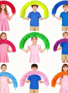 加密硬圈钢丝花环运动会开幕入场手持道具花环幼儿园早操舞蹈道具