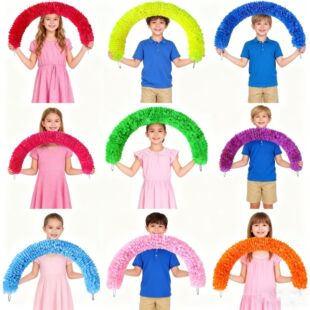 加密硬圈钢丝花环运动会开幕入场手持道具花环幼儿园早操舞蹈道具