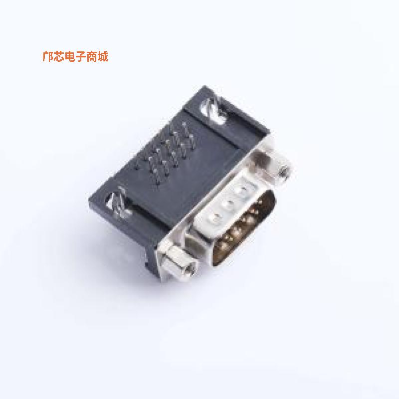 DMRH-15PM-B2 -[(全新原装HDR15公座半金 铆合锁螺丝 黑胶芯三排 - 实物图