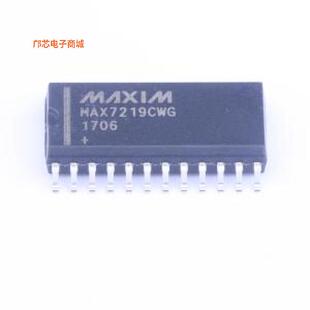 MAX7219CWG+T -[(全新SOIC-24-300mil串行接口、