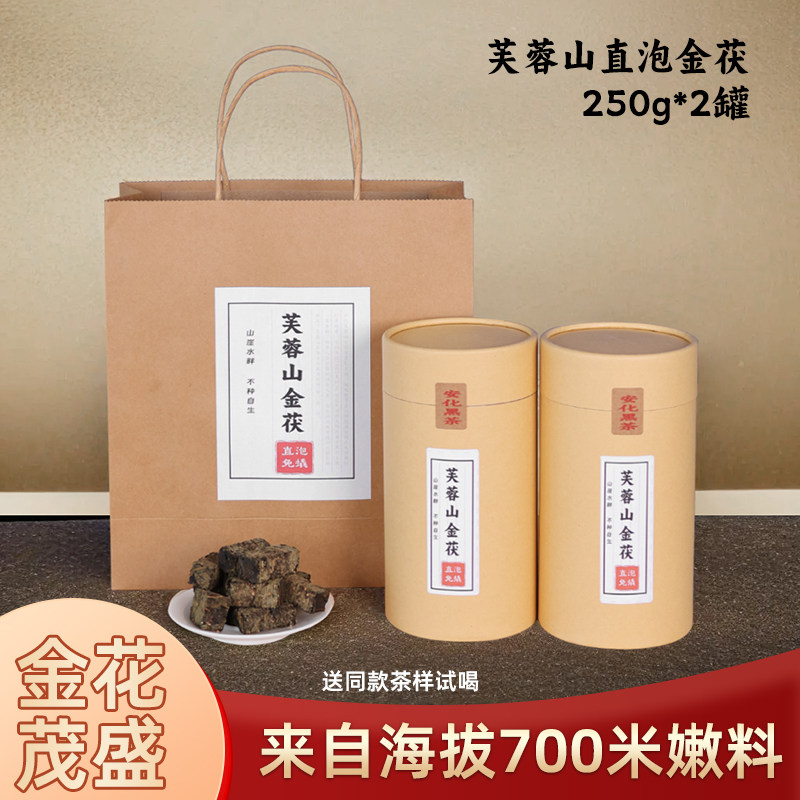 湖南安化黑茶芙蓉山野生古树直泡金茯茶金花茯茶颗粒 便携易泡