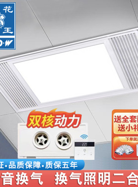 樱花帝王换气照明二合一集成吊顶排风扇厨房排气扇带灯led卫生间